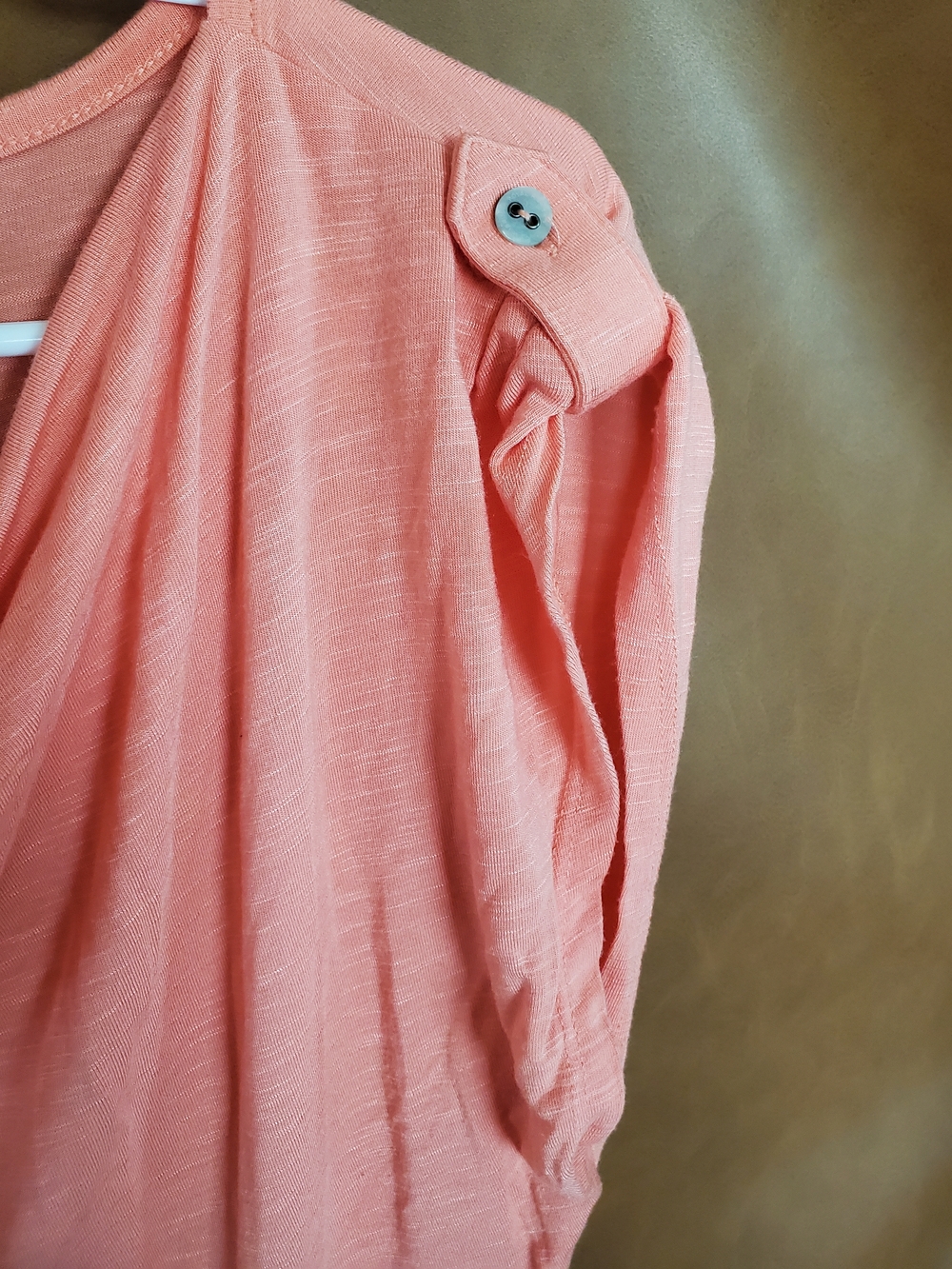 Womens Large Royal Robbins Coral Cowl-Neck Short Sleeve Top - Picture 4 of 6